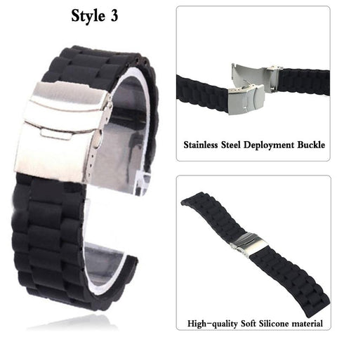 Luxury-Looking Silicone & Rubber Watch Strap