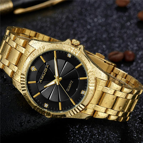 Gold-Plated Luxury Wrist Watch