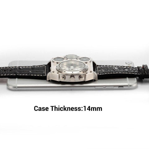 Men's Intricate Military Wrist Watch