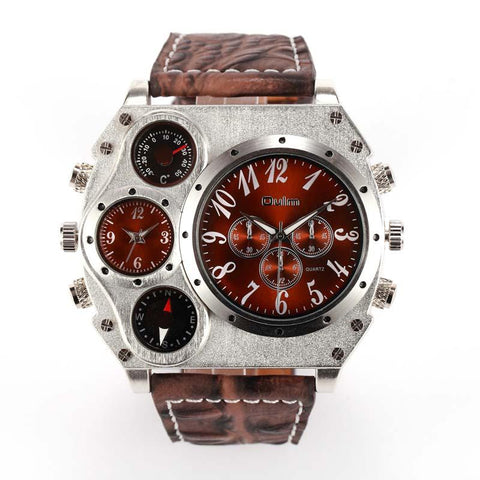 Men's Intricate Military Wrist Watch