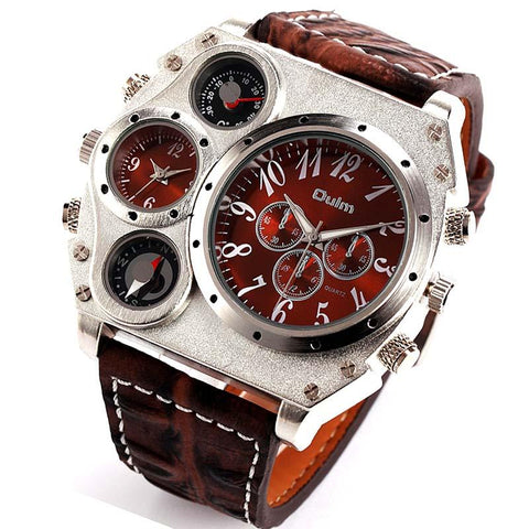 Men's Intricate Military Wrist Watch