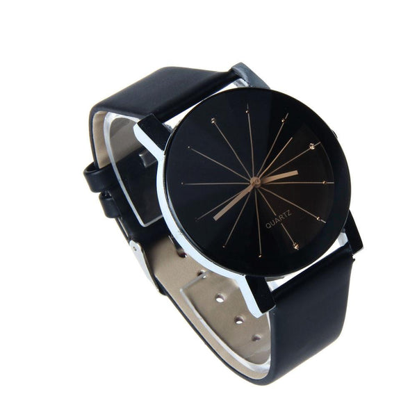 Minimalistic Women's Sleek Black Wrist Watch