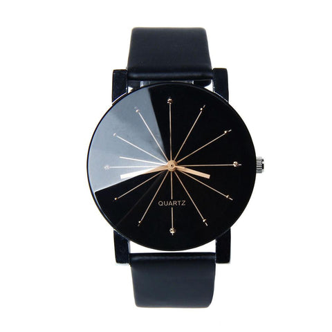 Minimalistic Women's Sleek Black Wrist Watch