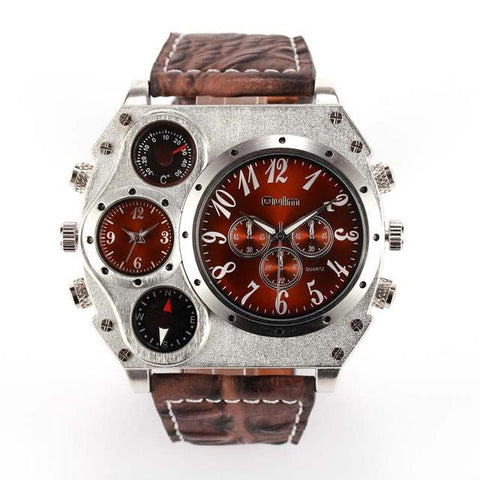 Men's Intricate Military Wrist Watch