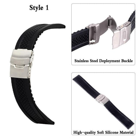 Luxury-Looking Silicone & Rubber Watch Strap