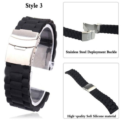 Luxury-Looking Silicone & Rubber Watch Strap